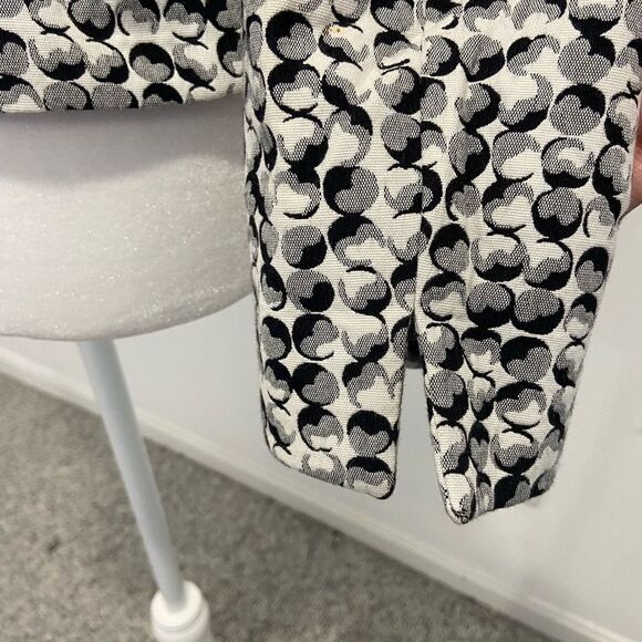 Akris Punto Black and White Abstract Print Lined Blazer Size 6 - Picture 8 of 16